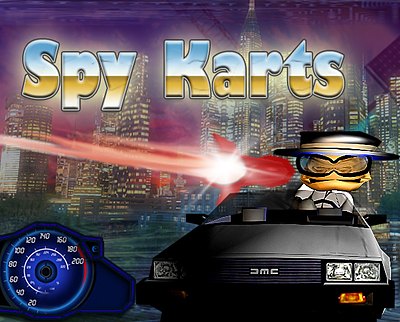 Spy Karts title art and in-game imagery