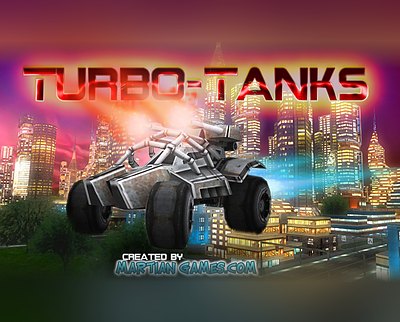 Turbo Tanks title art and in-game imagery