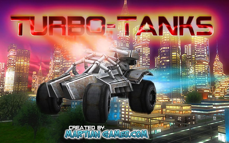 Turbo Tanks title art and in-game imagery